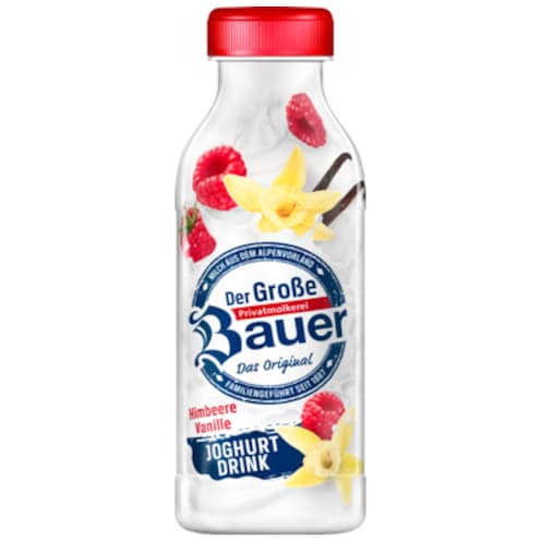 Bauer Der Grosse Bauer Joghurtdrink Himbeer-Vanille 3,5 % Fett 250 g –  foodpipe
